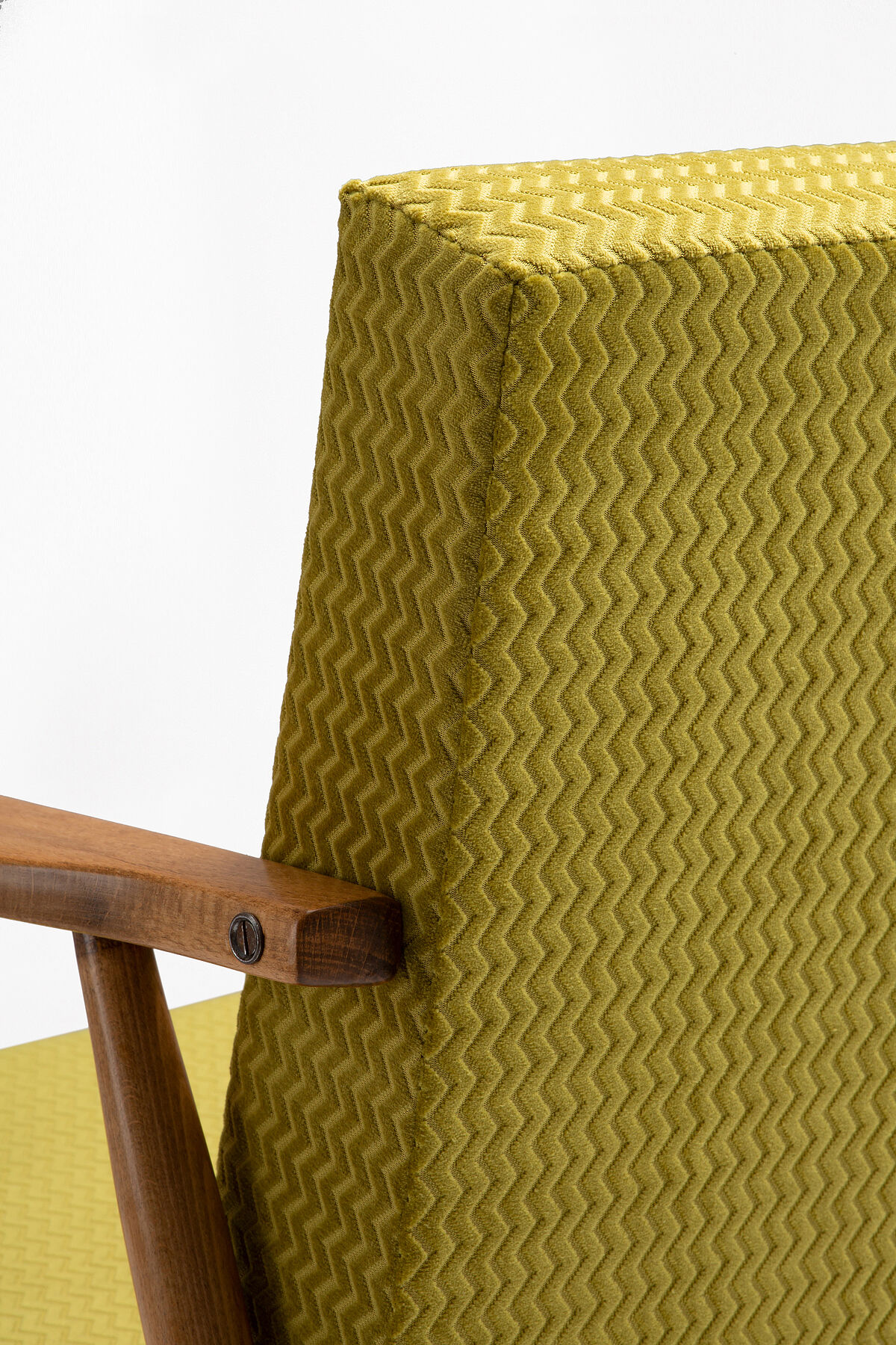 Lime green type b-7727 armchair from the 1970s.