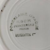 6 dessert plates HBCM Montereau model Huguette