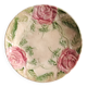 French antique plate decorated with roses in barbotine