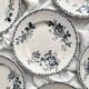 6 assiettes plates en terre de fer « Acacia » Moulin des Loups et Hamage