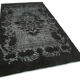 Hand-knotted antique turkish 1970s 151 cm x 282 cm black carpet