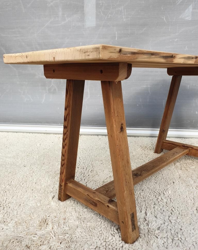 Coffee table workshop trestle Pine