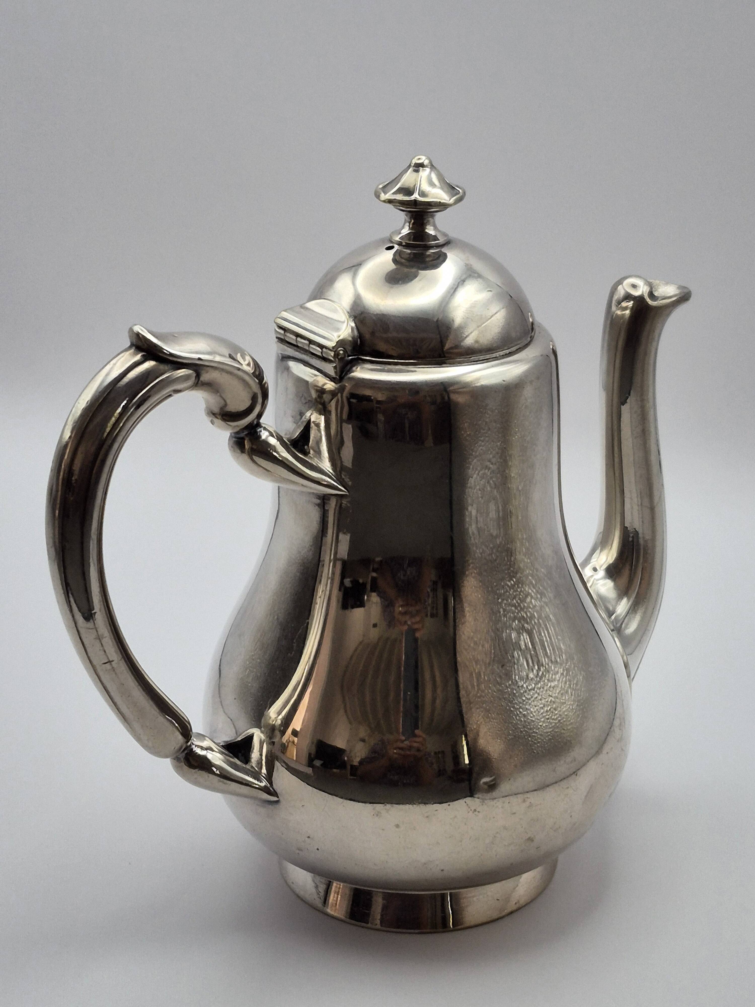Antique teapot/coffee pot, silver-plated, Christofle house – A499