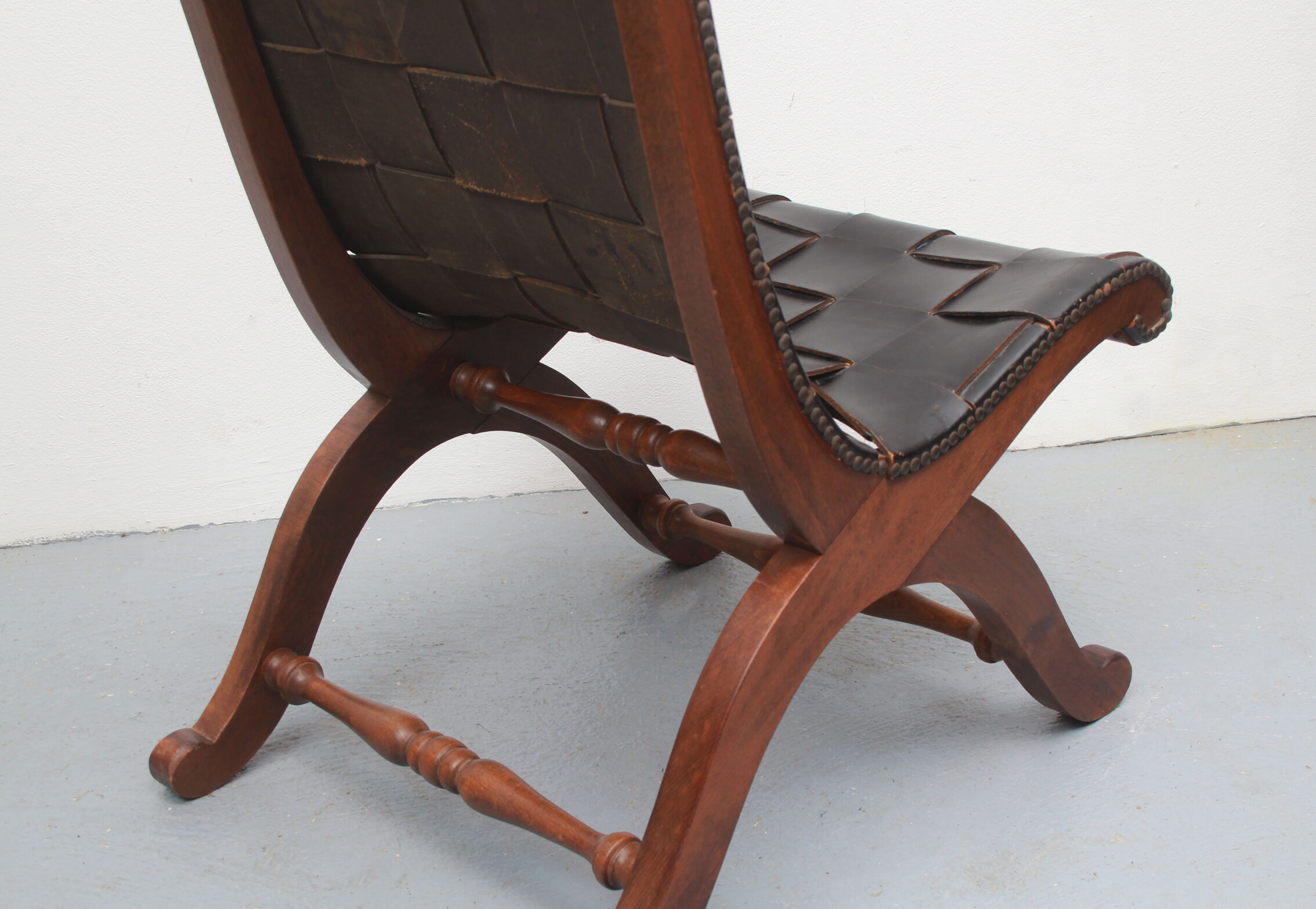 1950s chair in leather, Pierre Lottier