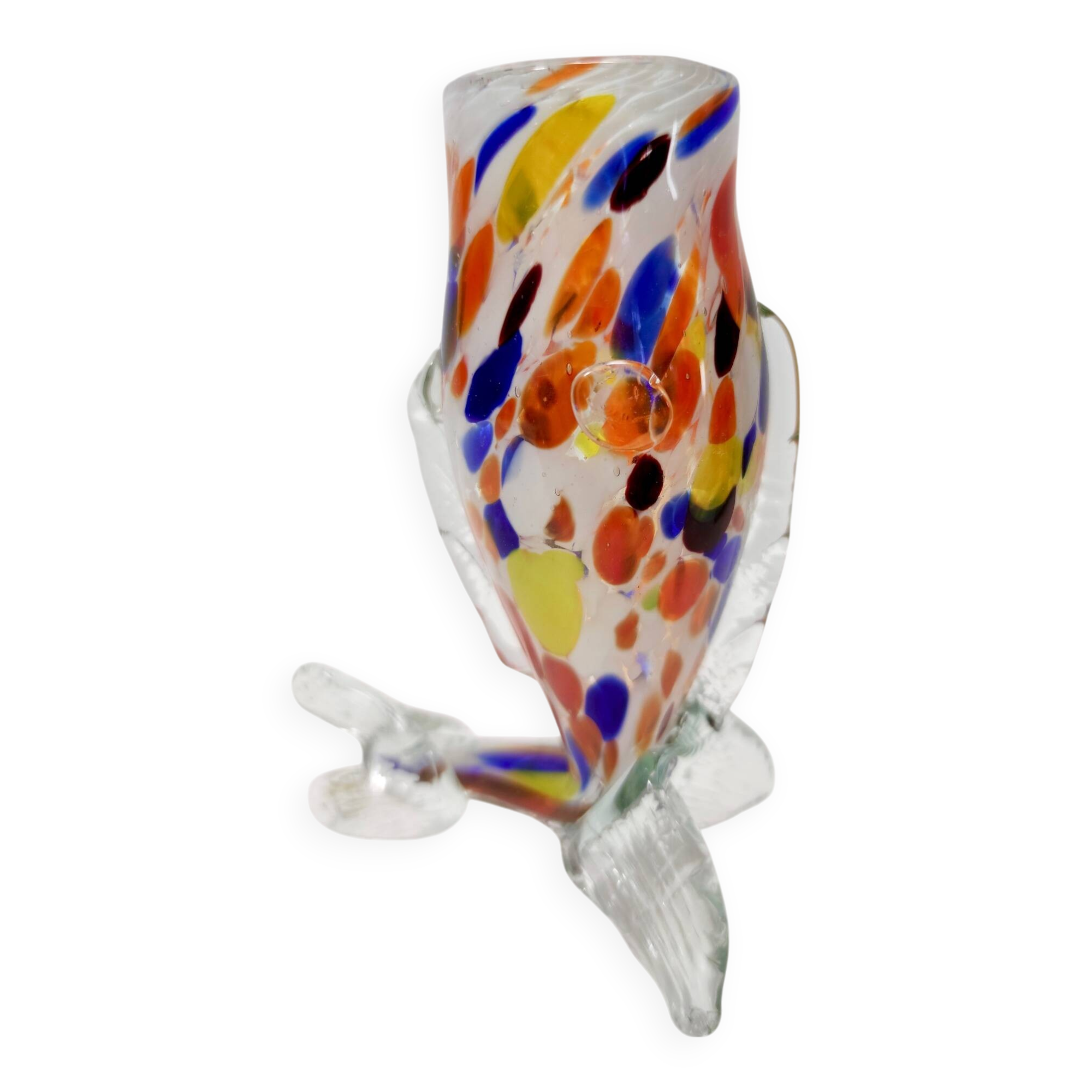 Ensemble de six verres à boire multicolores en verre de Murano par Toso, Italie