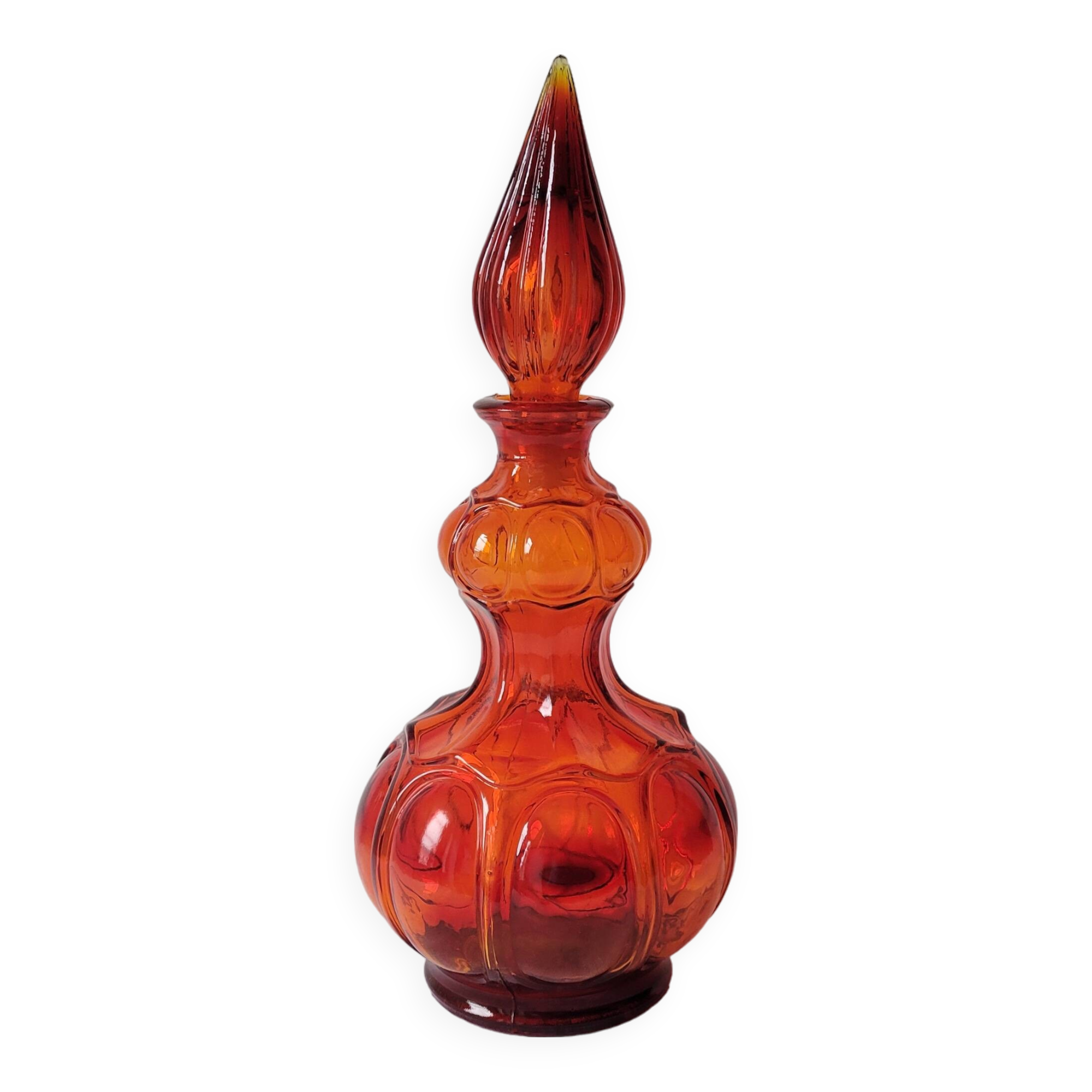 Italian red glass carafe