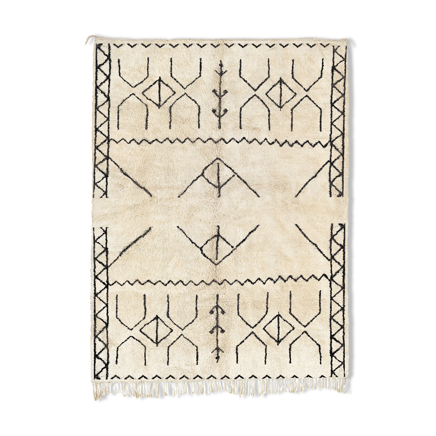 Modern Moroccan carpet white