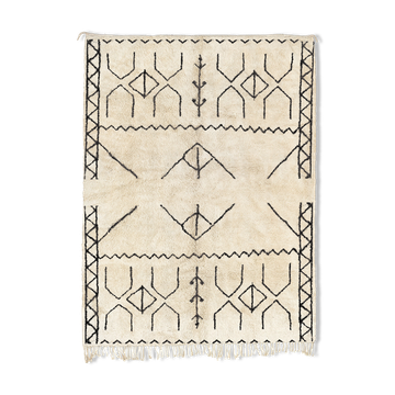 Tapis marocain moderne blanc