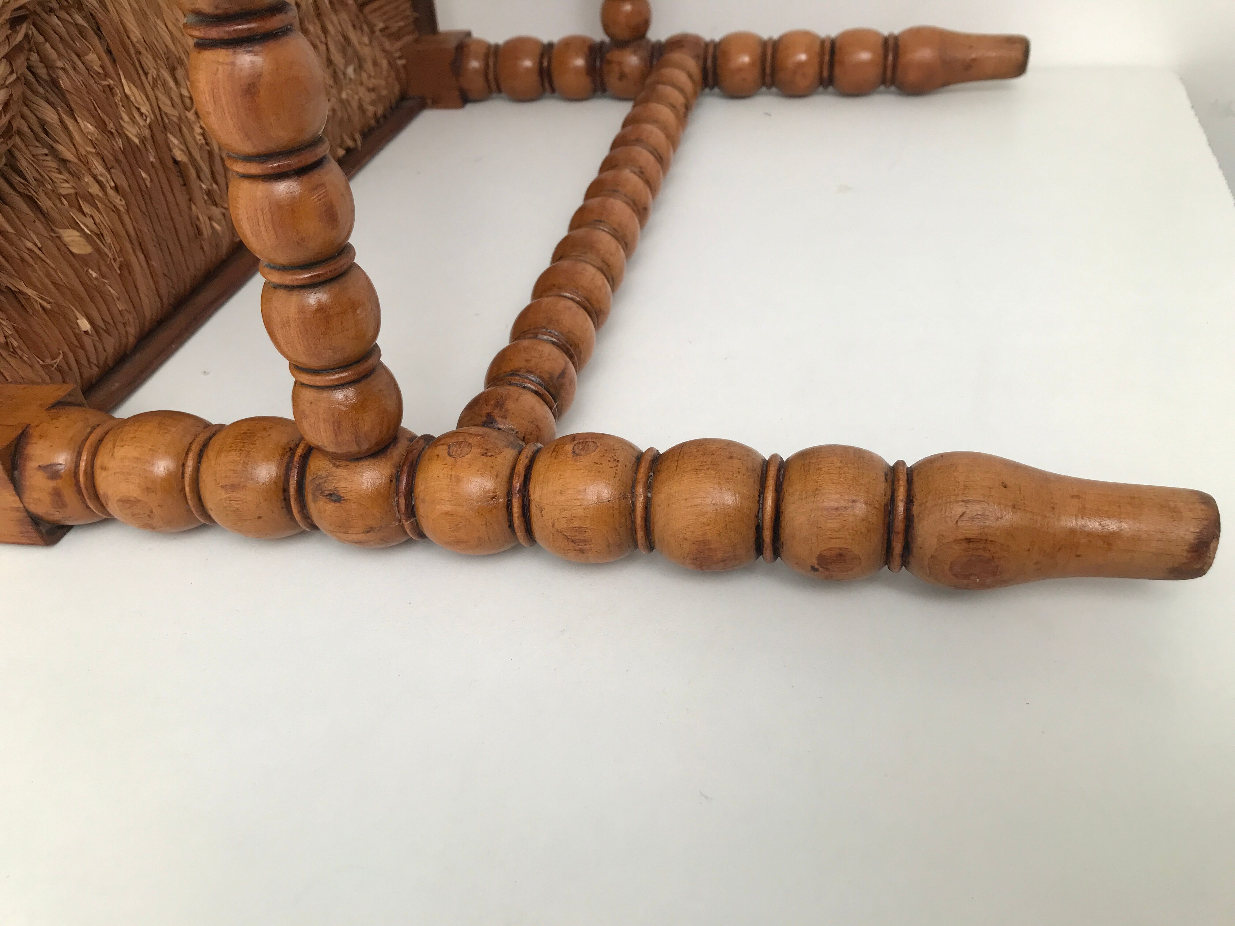 A wooden corner chair turned 1920s