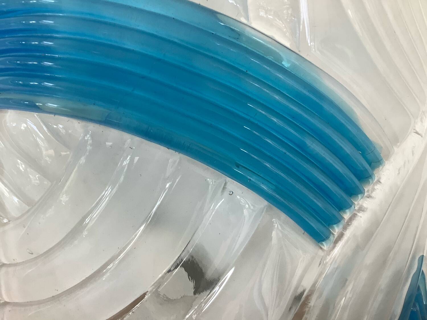 Murano Glass Wall Lamp I Tre Relief Vintage 1980s