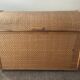 Rattan and wood trunk/box from the 70s-80s.