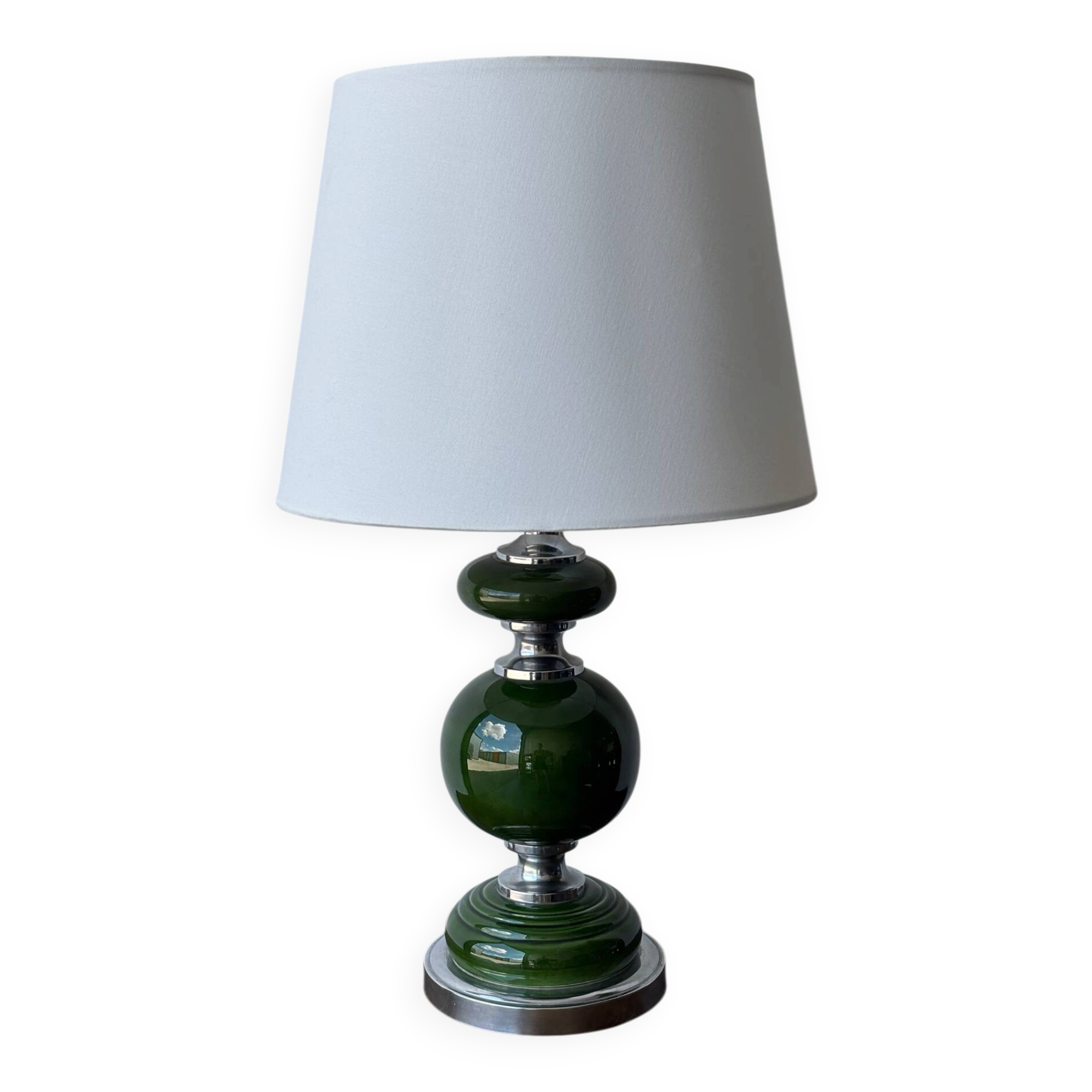 Space Age lamp in ceramic and metal 1960