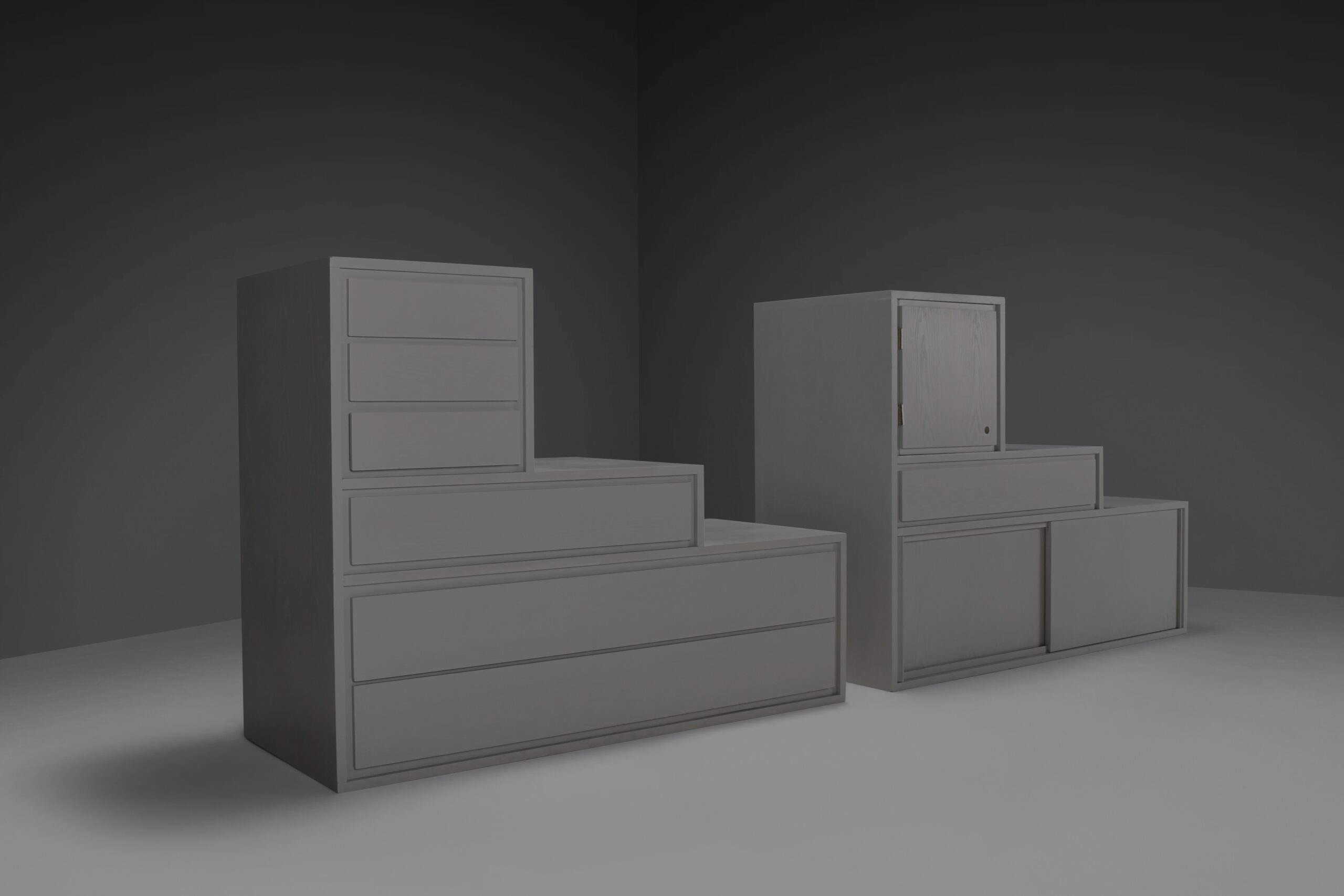 Rare 'Kaidan' cabinet by Kazuhide Takahama for Gavina, Italy 1960s