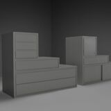 Rare 'Kaidan' cabinet by Kazuhide Takahama for Gavina, Italy 1960s