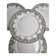 Beautiful set of 4 antique ironstone plates from Saint-Amand and Hamages, Estival model.