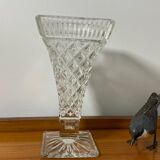 Vintage pressed molded glass vase 1960