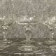 6 coupes à champagne en cristal ciselé époque Art Déco vers 1925-1930