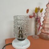 Table lamp - Globe in chiseled glass 50s