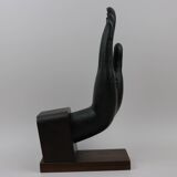 Buddha hand statue bookend