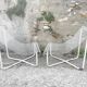Paire fauteuils filaires 1980