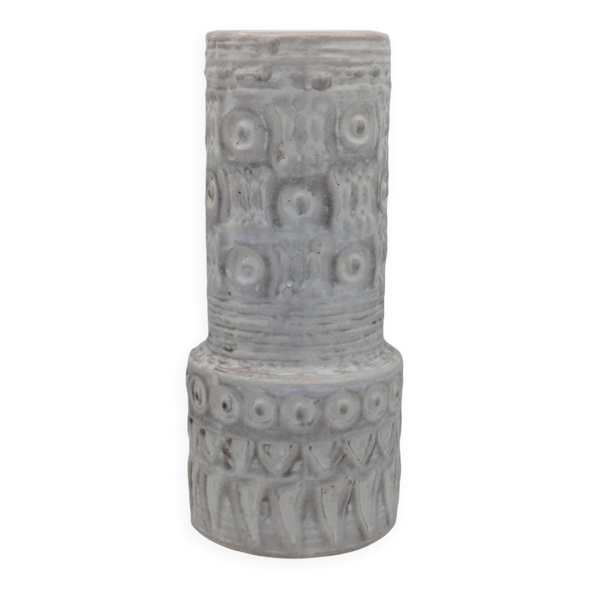 Large Brutalist Textured Ceramic Vase - WGP Fat Lava Style 1960s/1970s