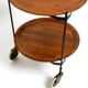 Folding Mid Century serving trolley with removable teak pagwood trays