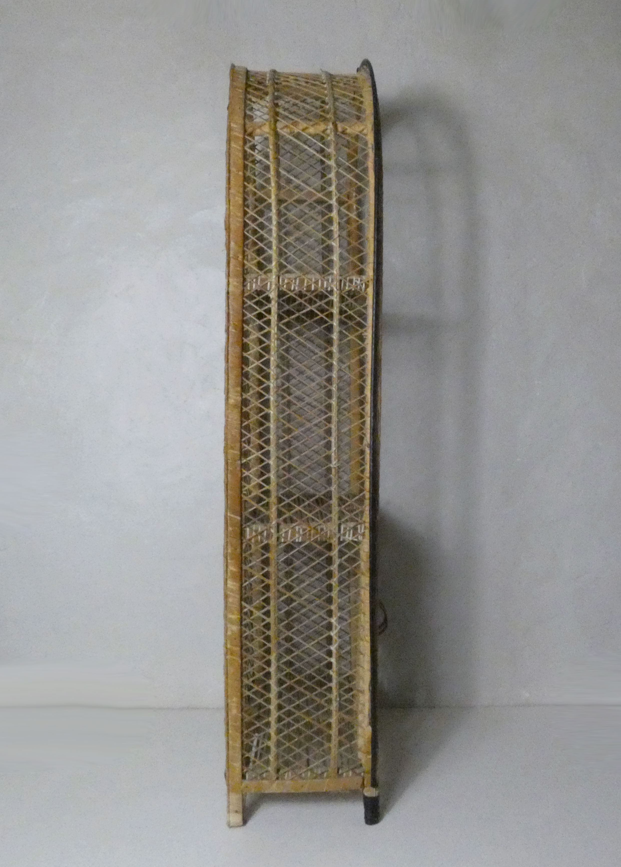 Rattan library shelf