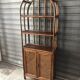 Rattan shelf with storage from the 1970s
