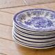 11 antique plates signed Lunéville, English Style collection