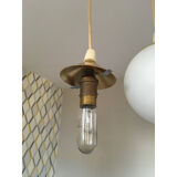 Suspension waterfall 6 balls in opaline - vintage 60s