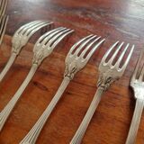 Christofle - Set of 12 dessert forks model Trianon in metal