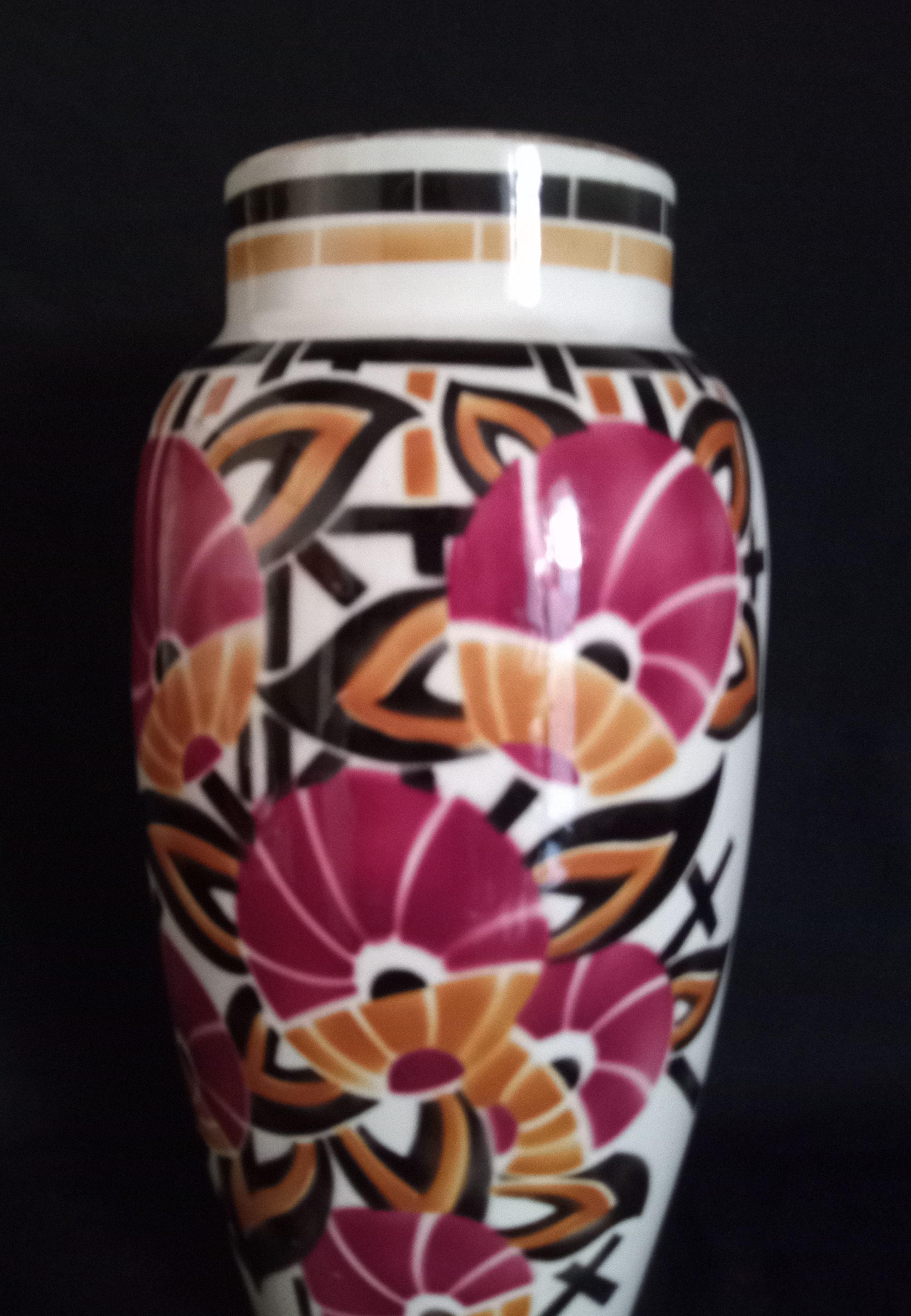 Keller & Guérin Luneville - Art Deco vase model "Pergola"