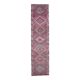 1970s Turkish handmade wool pink diamond runner 82x337