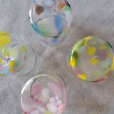 Lot of 4 murano glass cups