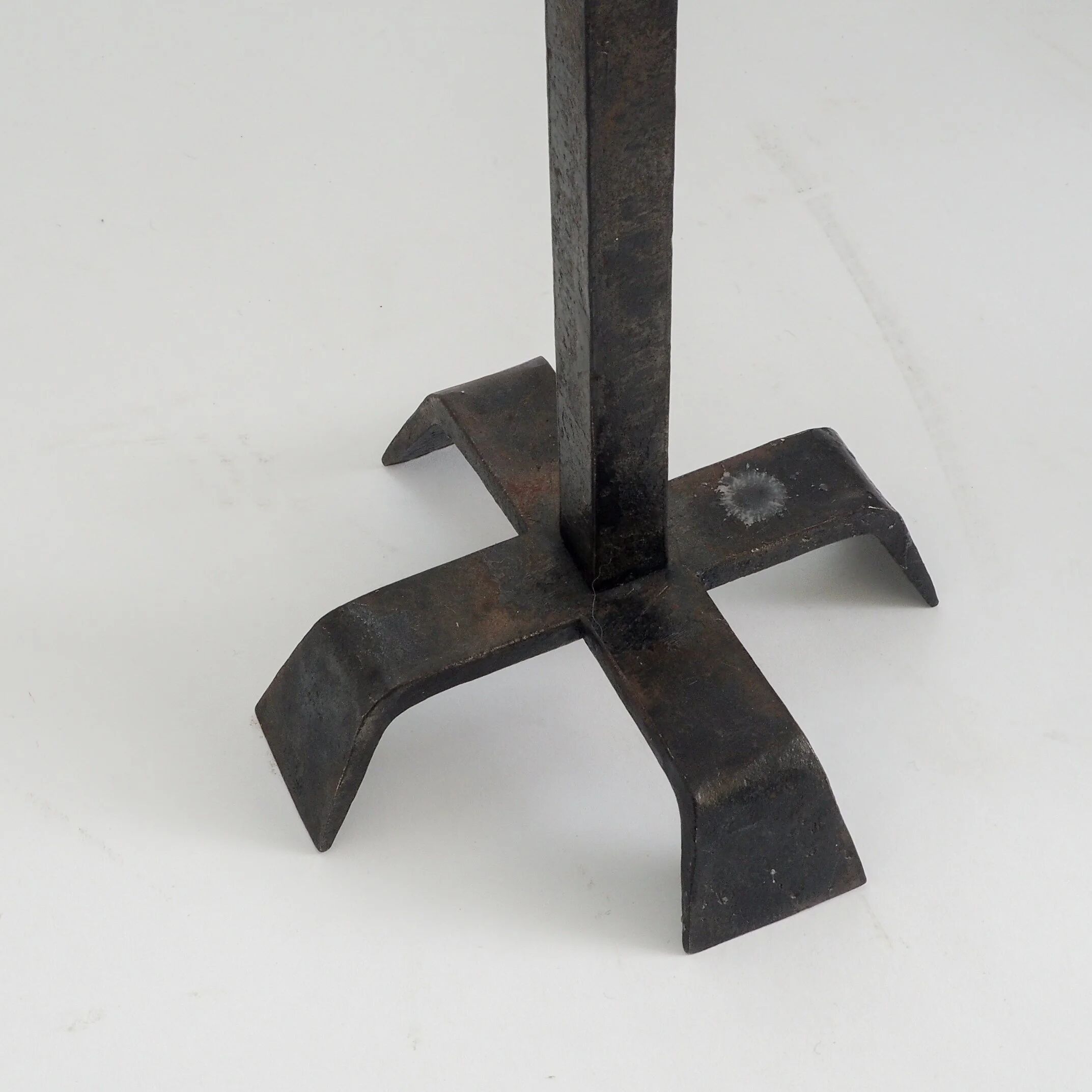 Wrought iron standing candle stick holder