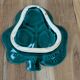 Vintage Vallauris catchall – green enamel leaf model
