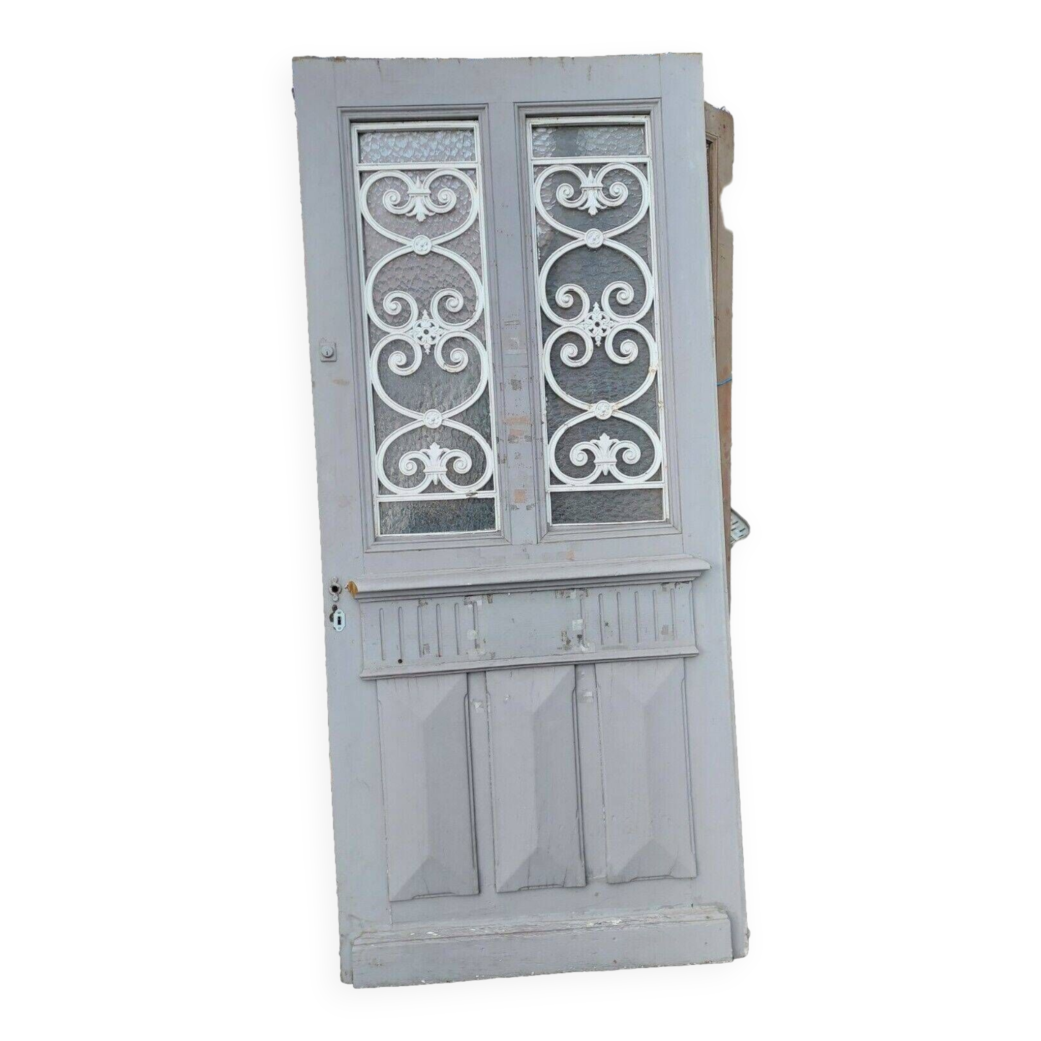 porte d'entrée vitrée en chêne