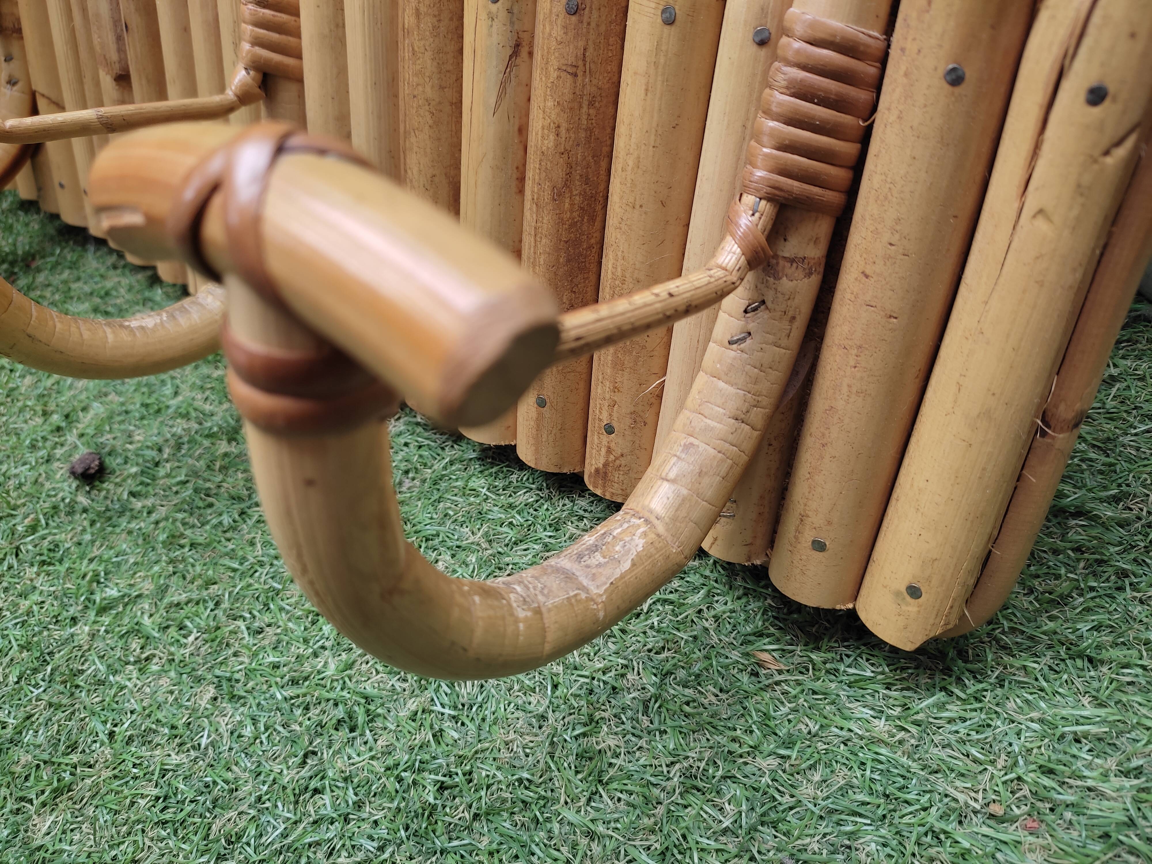 Rattan patères