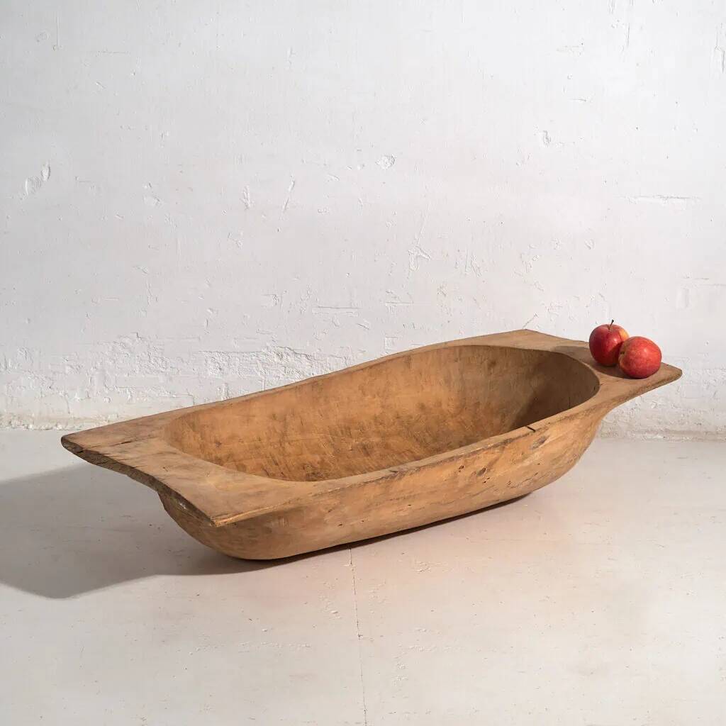 Antique solid wood trough (c.1900) #5