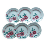 6 Sarreguemines dinner plates, Monceau pattern 200210