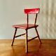 Vintage desk and chair for children in painted wood