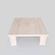Vintage travertine square coffee table, 1980s.