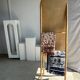 Floor mirror in bamboo and rattan H:1m80