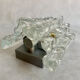 Pair of Ice Glass Wall Sconces  by J.T. Kalmar, Austria