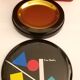 Pierre Cardin empties metal pocket and necessary smoker with cubizing decoration. Vintage.