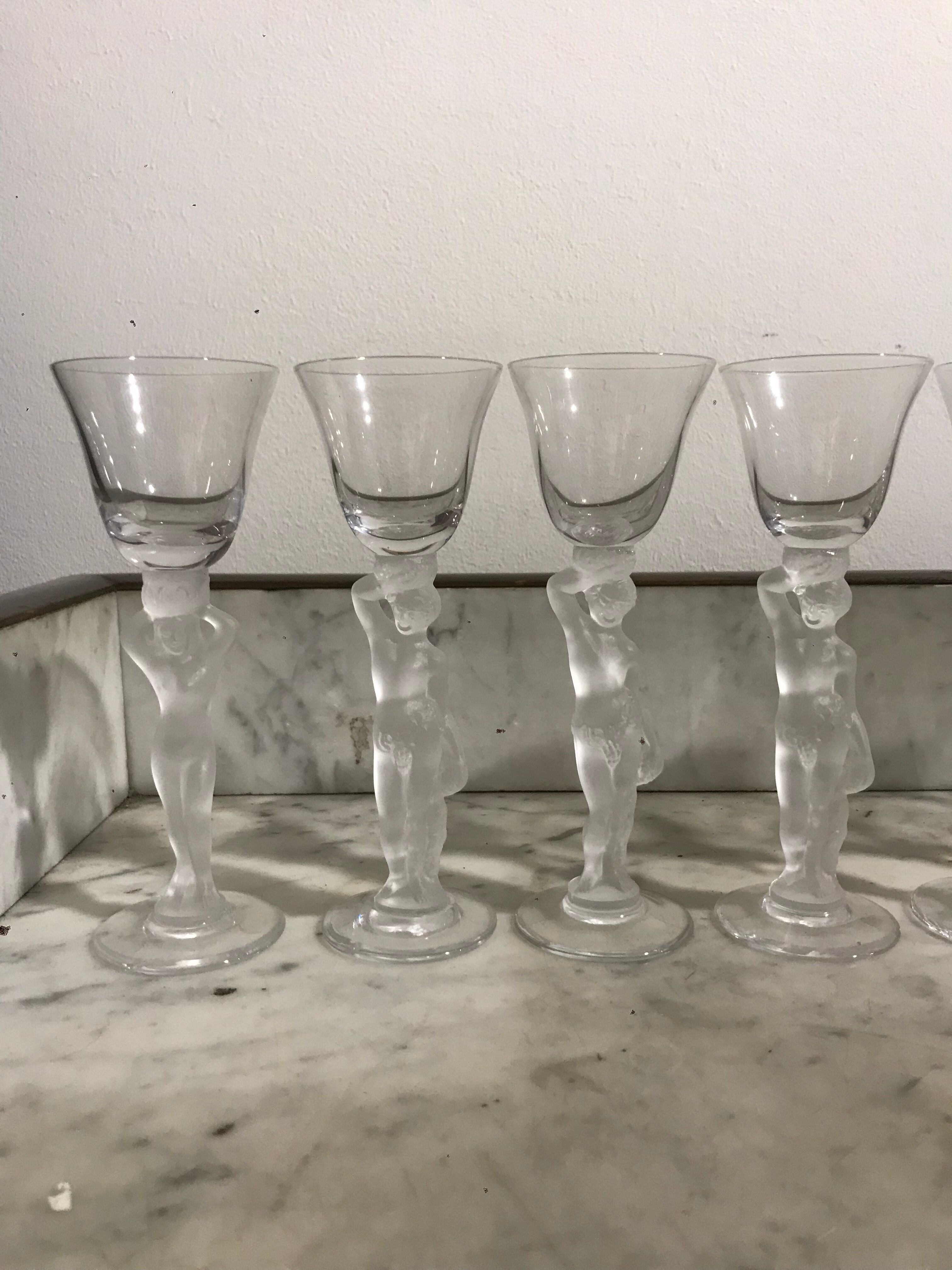 11 crystal liqueur glasses from bacchus