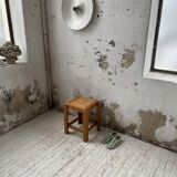 Solid elm stool Maison Regain