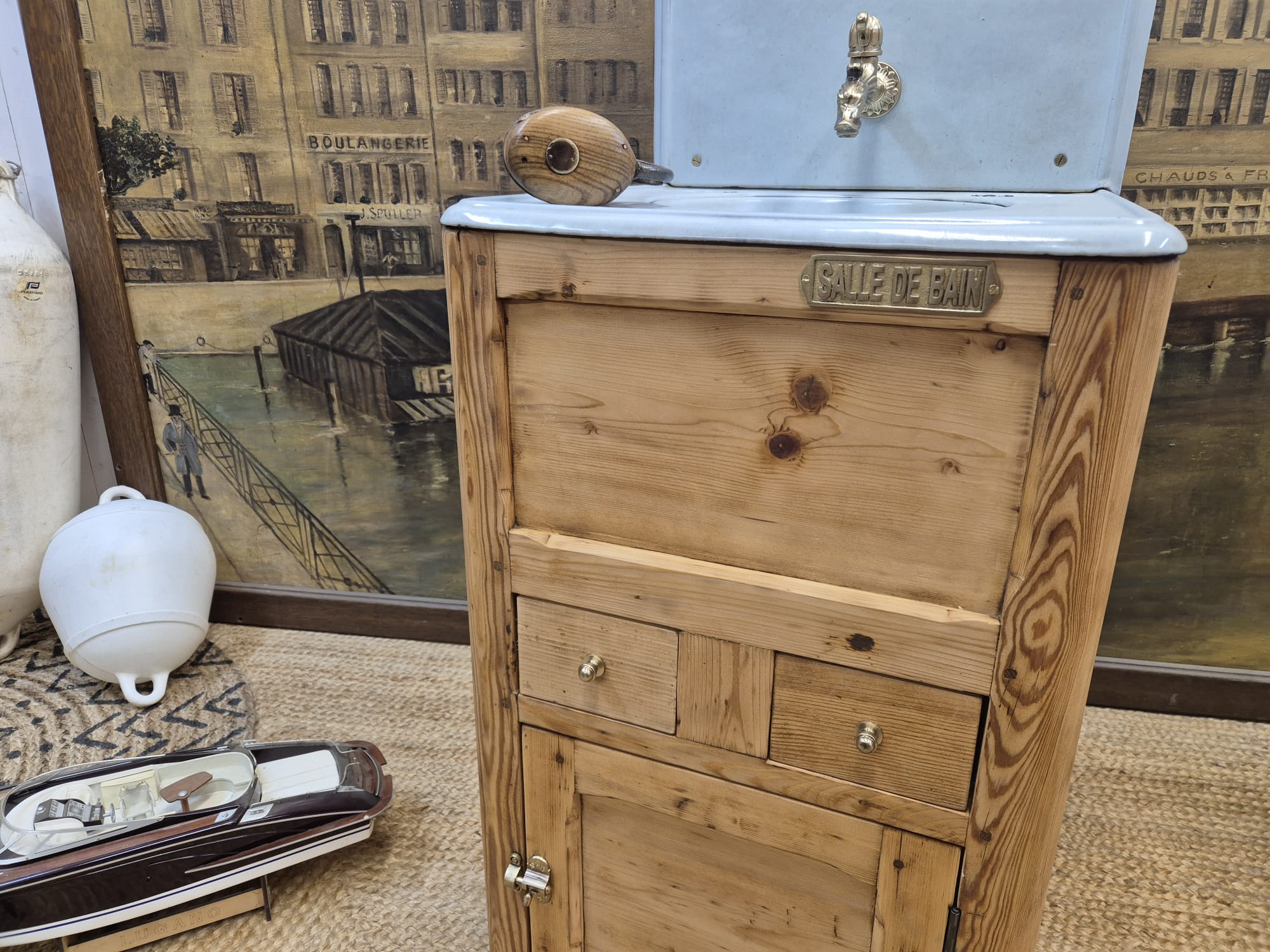 Old marine washstand