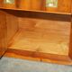 Buffet militaire vintage en bois d'if moucheté - Cabinet bar