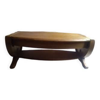 Half barrel shaped coffee table